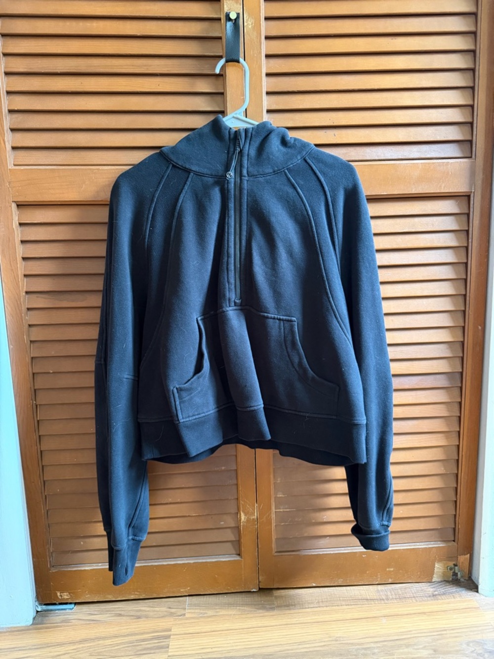 lululemon Black Half-Zip scuba oversized half zip hoodie